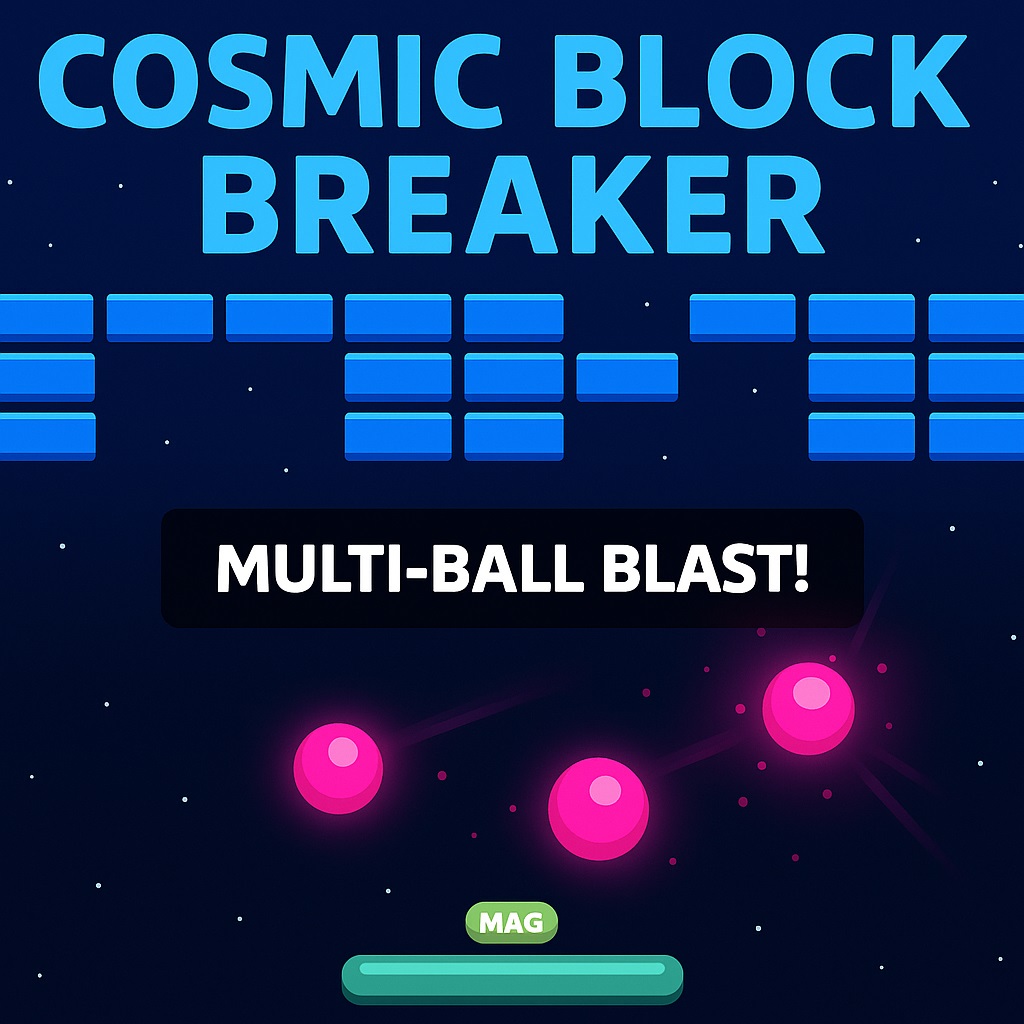 Cosmic Block Breaker - Rhythmic puzzle arcade game